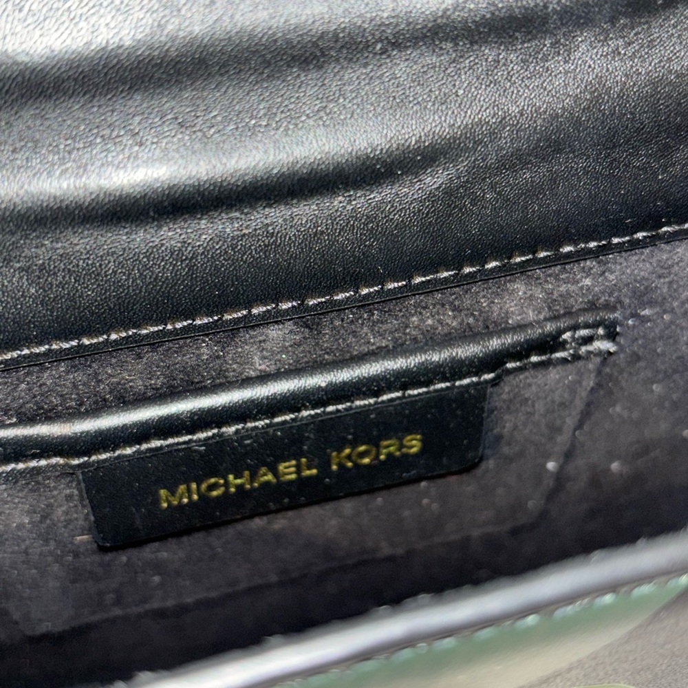 LN-Michael Kors Jayne Small Camo trunk bag with matching wallet and card holder - Picture 13 of 16